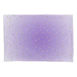 リトル金ゴールドハート紫グラデーション 枕カバー
