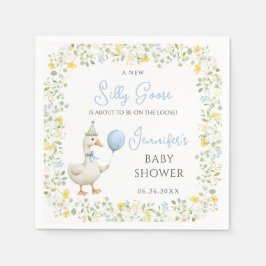 リトル間抜けグースオンザルーズシャワー男の赤ちゃん スタンダードカクテルナプキン