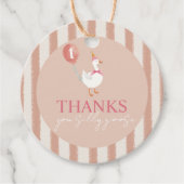 リトル間抜けグースピンクバルーンガール1st誕生日 フェイバータグ (正面)