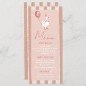 リトル間抜けグースピンクバルーンガール1st誕生日 メニュー (正面/裏面)