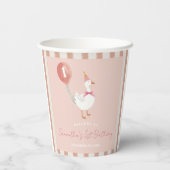 リトル間抜けグースピンクバルーンガール1st誕生日 紙コップ (裏面)