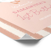 リトル間抜けグースピンクバルーン誕生日へようこそ ポスター (角)