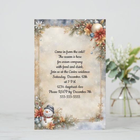 リトル雪だるまクリスマスパーティの招待状 (スタンド正面)