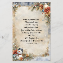 リトル雪だるまクリスマスパーティの招待状