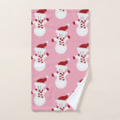 リトル雪だるまクリスマス バスタオルセット (ハンドタオル)