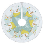 リトル雪だるまツリースカート ブラッシュドポリエステルツリースカート (正面)