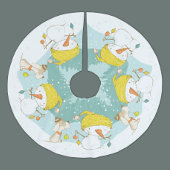 リトル雪だるまツリースカート ブラッシュドポリエステルツリースカート