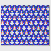 リトル雪だるまホリーベリークリスマス ラッピングペーパー (フラット)