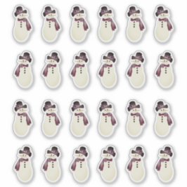 リトル雪だるまラベルシール シール