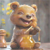 リトル食べ物ベア蜂蜜 シール (正面)