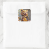 リトル食べ物ベア蜂蜜 スクエアシール (バッグ)