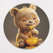 リトル食べ物ベア蜂蜜 ラベル (デザイン2)