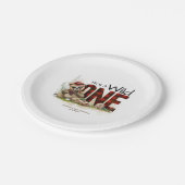 リトル魅力的ンバージャックベアーワイルドワン誕生日 ペーパープレート (アングル)