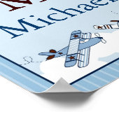 リトル・アビエーター航空機ウォールアート名前プリント ポスター (角)