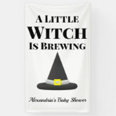 リトル・ウィッチはハロウィーン妊娠を醸造している 横断幕 (縦)