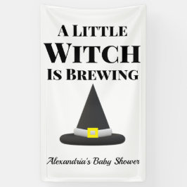 リトル・ウィッチはハロウィーン妊娠を醸造している 横断幕