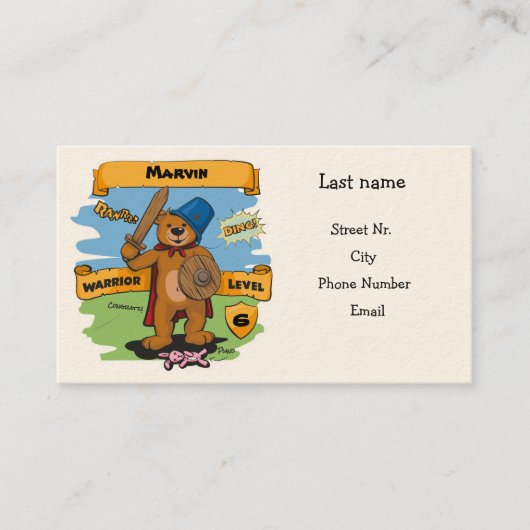 リトル・ウォリアー 名刺 (正面)