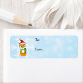 リトル・ウッドランド・フォックスと雪の結晶　行きと帰り ラベル (インサイチュ)