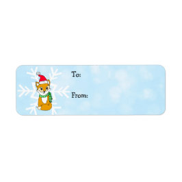 リトル・ウッドランド・フォックスと雪の結晶　行きと帰り ラベル