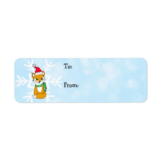 リトル・ウッドランド・フォックスと雪の結晶　行きと帰り ラベル (正面)