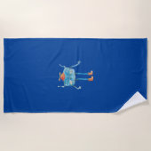 リトル・エイリアン・パイのイラスト ビーチタオル (正面)