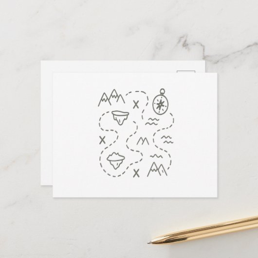 リトル・エクスプローラーの宝石地図 ポストカード (正面/裏面インサイチュ)