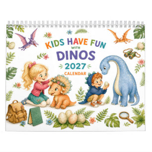 リトル・エクスプローラーズ＆キュート・ダイナソーズ – キッズ 2027 カレンダー