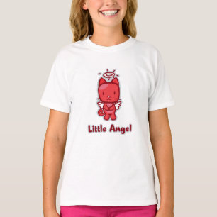 「リトル・エンジェル…リトル・デビル」ガールのスウェットシャツ Tシャツ
