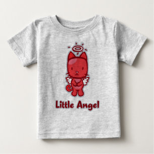 「リトル・エンジェル…リトル・デビル」乳児・クリーパー ベビーTシャツ