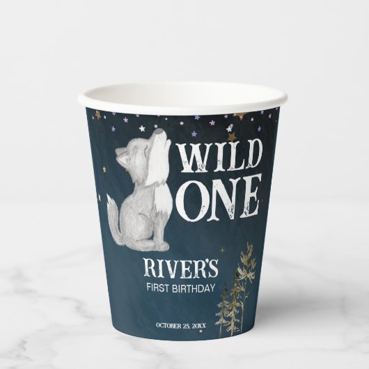 リトル・オオカミをテーマにした誕生日パーティー野生のパーティー 紙コップ (正面)