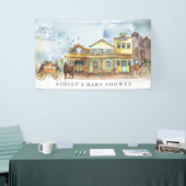 リトル·カウボーイ|ウェスタンベビーシャワーようこそ 横断幕 (トレードショー)