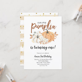 リトル·カボチャがワン·ガール·誕生日 招待状