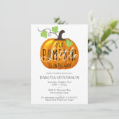 リトル・カボチャが途中だ |かわいい赤ちゃんシャワー 招待状 (スタンド正面)