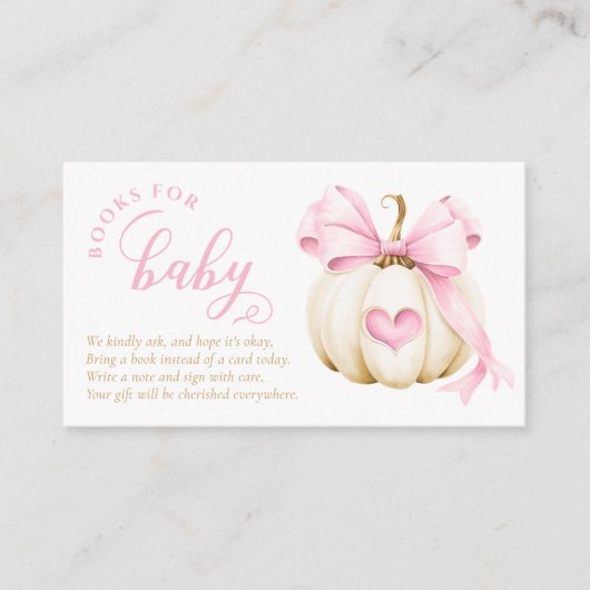 リトル・カボチャはベビー・カードのための本に行く エンクロージャーカード (正面)