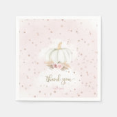 リトル・カボチャは赤ちゃんシャワーの途中にある スタンダードカクテルナプキン (正面)