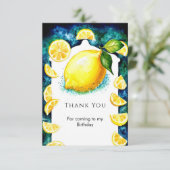 リトル カラフル レモン バースデー サンキューカード (スタンド正面)