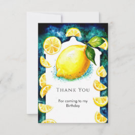 リトル カラフル レモン バースデー サンキューカード