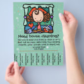 リトル・ガーリー　ハウスクリーニング事業GRNを応援する チラシ (手)