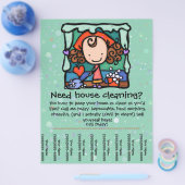 リトル・ガーリー　ハウスクリーニング事業GRNを応援する チラシ (シングル)