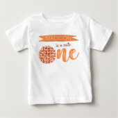 リトル・キューティパイ 秋の1歳の誕生日 ベビーTシャツ (正面)