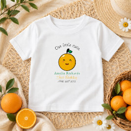  リトル・キューティ オレンジ・シトラス 1歳の誕生日  ベビーTシャツ
