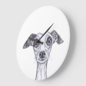 リトル·グイタリアンレイハウンドg869 ラージ壁時計 (傾斜)