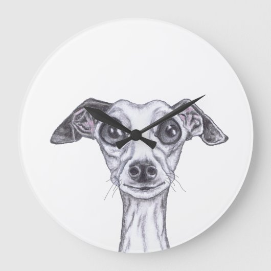 リトル·グイタリアンレイハウンドg869 ラージ壁時計 (正面)