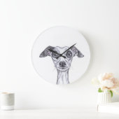 リトル·グイタリアンレイハウンドg869 ラージ壁時計 (ホーム)