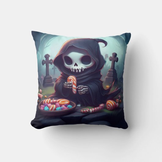 リトル・グリム刈り取り食べ機のキャンディ クッション (正面)