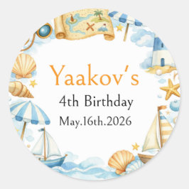 リトル コースタル エクスプローラー 4歳の誕生日 封筒 シール