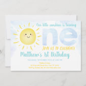 リトル・サンシャイン・ボーイ　ファーストバースデー 招待状 (正面)