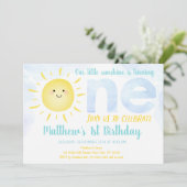 リトル・サンシャイン・ボーイ　ファーストバースデー 招待状 (スタンド正面)