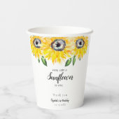 リトル サンフラワー バースデー ワン ファースト エレガント イエロー 紙コップ (裏面)