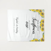 リトル サンフラワー ファースト バースデー ワン 背景 タペストリー (正面(横))